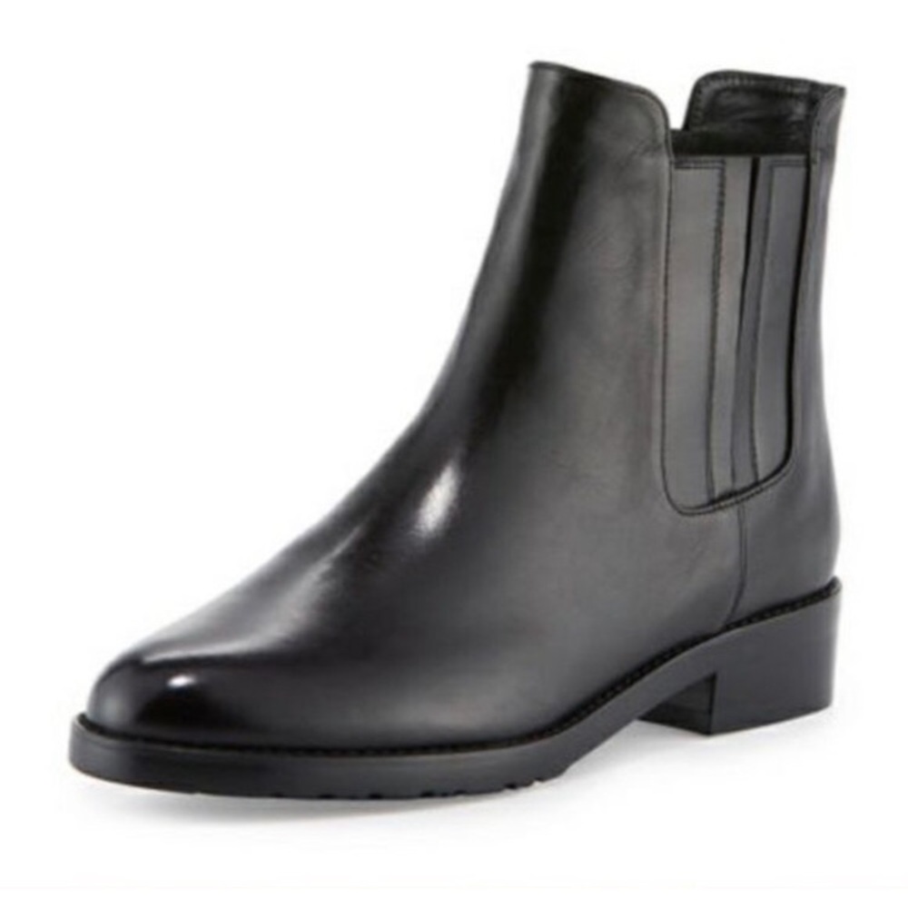 Stuart Weitzman Basilico Nero Chelsea flat ankle boot - black 9.5